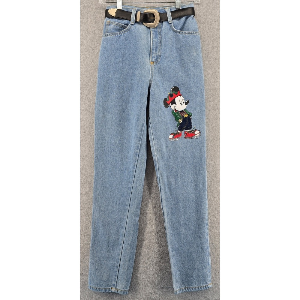 Vtg 90s Mickey Mouse Unlimited Jerry Leigh Jeans Girls Sz 16‎ Graphic Print NEW